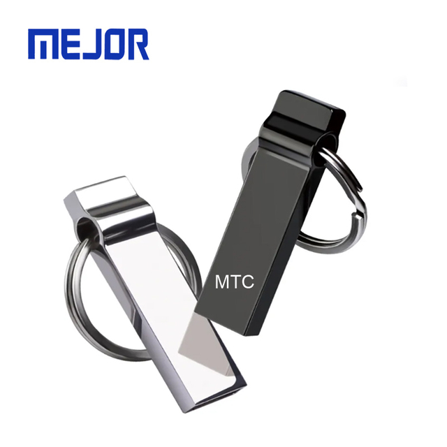 Promotion Extend USB Flash Drive 1TB Business Gift Custom Logo Wholesale Sleek Metal Keychain USB 2.0