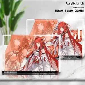 Brique magnétique en acrylique pour cartes, personnage de dessin animé, haute transparence, épaisse, faite à la main, affiche imprimée sous vide - Product Image 4