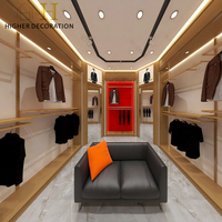 Armoire de présentation de vêtements pour hommes, murale, pour chemises et pantalons, pour boutique de vêtements