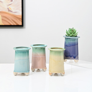 <span class=keywords><strong>Pot</strong></span> à succulentes en céramique respirant et résistant aux fissures, avec contrôle des racines, pour petites plantes vieillies, plateaux de fleurs - Liquidation - Product Image 3