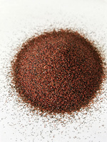 Sable de grenat rouge 30/60 mesh, abrasif de sablage pour l'élimination de la rouille, la préparation des surfaces et le nettoyage des chantiers navals, faible teneur en poussière