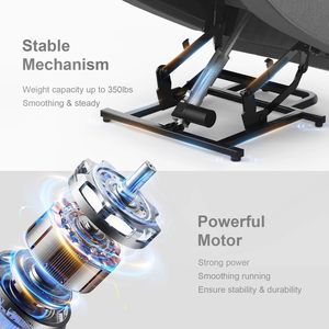 <span class=keywords><strong>Fauteuil</strong></span> inclinable électrique avec fonction de levage assisté, 8 points de massage, chauffant, gris, pour personnes âgées - Product Image 3