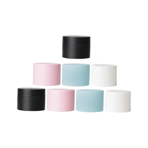 Pot cosmétique rond en plastique noir rechargeable, qualité alimentaire PET, pour crème corporelle, avec couvercle à vis, 250ml 400ml 500ml, logo personnalisé - Product Image 1