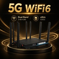 Router con Tarjeta SIM 5G Openwrt para Balanceo de Carga, MT7981 SDWAN Wireguard VPN WiFi6, Router CPE 5G
