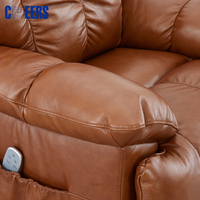 Fauteuil inclinable électrique moderne MANWAH CHEERS, pivotant à 360°, en cuir véritable, pour salon