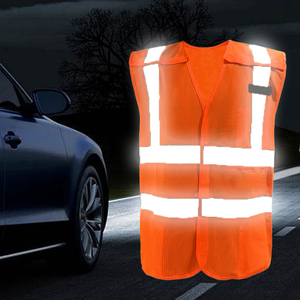 Gilet de sécurité réfléchissant CITICITY à 5 points de rupture, classe 3 ANSI, pour la construction, logo personnalisé, maille polyester, plusieurs poches - Product Image 6