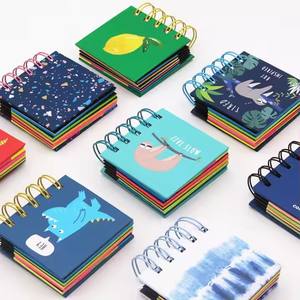 Bloc-notes collant anneau en spirale personnalisé ensemble de notes collantes mémo mini onglets d'index carton Notes autocollantes recyclables pour étudiant - Product Image 4