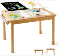 Table d'activités sensorielles Montessori en bois pour tout-petits, table d'étude multifonctionnelle en bois pour enfants, pour chambre d'enfant, salle de classe préscolaire