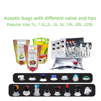 Sac en aluminium transparent personnalisé pour distributeur de café et de boissons chaudes avec bouchon à vis, sac en plastique pour boissons froides, sac à emporter