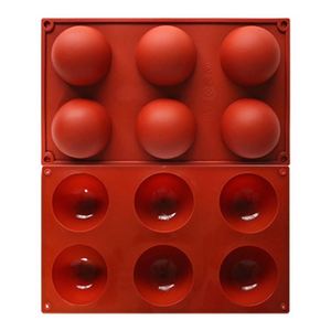 Custom Design 6-Cavity Nonstick <b>Silicone</b> Cake Mold Half Sphere <b>Baking</b> Mould - Product Image 2