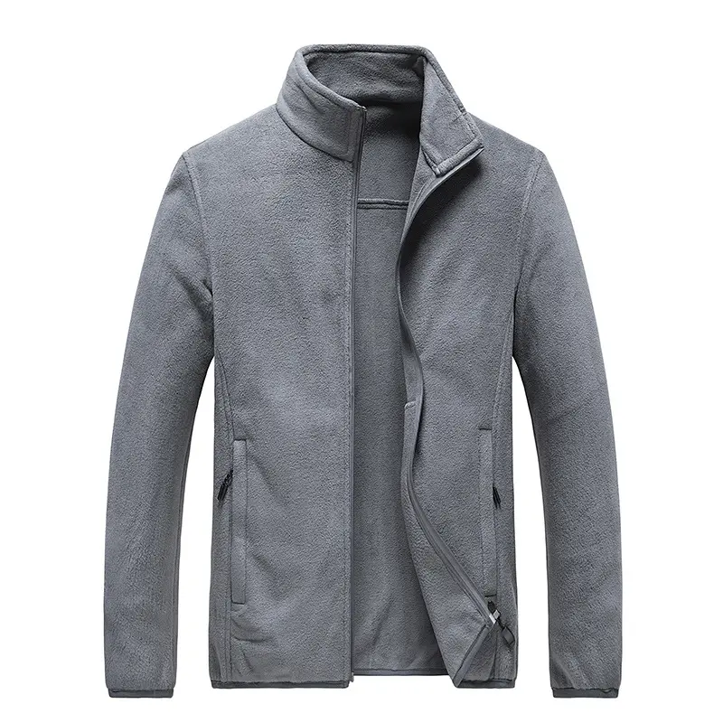 Custom Logo Outdoor Uniforms Company Work Wear Clothing Men Plain Tech Micro Fleece Polar Fleece Jacket