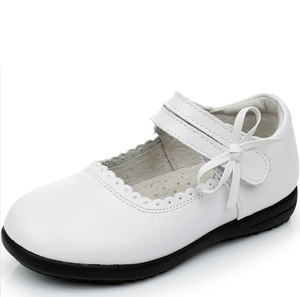 가을 2021 새로운 공주 학교 신발 소년 소녀 전체 가죽 부드러운 단독 소녀 신발 - Product Image 4