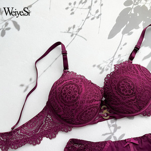 Weiyesi Hi Quality <strong>Bra</strong> Sexy Fancy Lace Double Padded <strong>2</strong> Cup <strong>Size</strong> <strong>Bigger</strong> Push up <strong>Bra</strong> for Saggy Women - Product Image 6