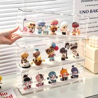 Étagère de présentation horizontale multicouche en acrylique transparent personnalisée, organisateur pour figurines, présentoir de comptoir pour boîtes mystères