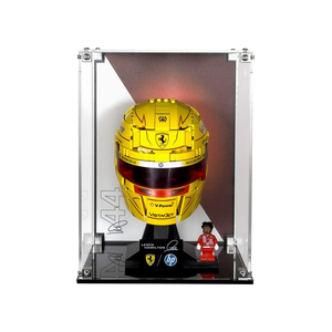 Vitrine en acrylique écologique sur mesure pour casque <span class=keywords><strong>Scuderia</strong></span> HP Lewis Hamilton avec fond imprimé UV - Product Image 2