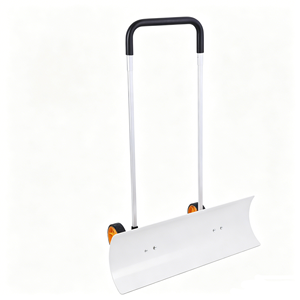 Pousse-neige roulant OEM avec manche en bois et lame métallique, outil de déneigement à roulement à billes - Product Image 1