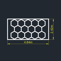 Éclairage personnalisé en nid d'abeille pour garage de lavage de voiture Lumières hexagonales à LED Lumières hexagonales pour plafond de garage avec CE et ROHS