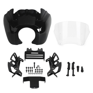 Parabrisas de Motocicleta con Diseño Anti-Vibración y Soporte Baja LP6 para Harley Dyna Low Rider/<span class=keywords><strong>Fat</strong></span> <span class=keywords><strong>Bob</strong></span>/Street <span class=keywords><strong>Bob</strong></span> <span class=keywords><strong>2006</strong></span>-2017 - Product Image 1