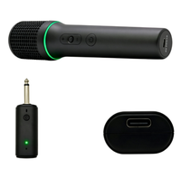Microphone karaoké sans fil personnalisé 2,4 GHz avec Bluetooth 6.0 et batterie rechargeable Type-C pour enceinte