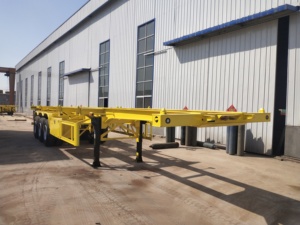 Advanced Design 3 Axles 40ft Skeleton Chassis Semi Trailer Mechanical Suspension Tipping 45ft Container Trailer Shipping in Peru - Product Image 2