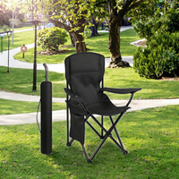 Chaise de camping pliable légère et portable avec porte-gobelet et poche latérale en tissu Oxford, capacité 120 kg, idéale pour la pêche et les pique-niques en extérieur