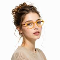 Montures de lunettes optiques octogonales en acétate unisexe, montures de lunettes polygonales vintage, vente en gros d'usine, logo personnalisé