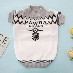 Suéter de Invierno para Mascotas con Diseño Europeo y Americano, con Letras y Patrones Geométricos a la Moda, para <span class=keywords><strong>Perros</strong></span> Pequeños/Medianos (<span class=keywords><strong>Schnauzer</strong></span>/Corgi) - Product Image 2