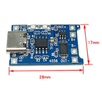 Protección de carga de interfaz de TYPE-C UB, módulo de placa de carga de batería de litio 2 en 1 T404056 1A