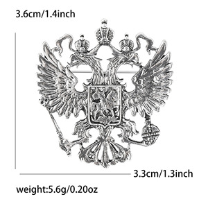 Broche en alliage d'aigle de luxe rétro pour cadeaux de fiançailles et de mariage pour enfants - Product Image 5