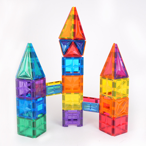 MNTL - Juego de 55 Bloques de Construcción Magnéticos STEM para <span class=keywords><strong>Educación</strong></span> Temprana, Apto como Juguete Educativo para Niños de 3 Años en Adelante - Product Image 1