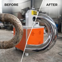 Nouvelle machine automatique à haute efficacité pour le polissage de tuyaux courbés, le débavurage, le tréfilage et la finition miroir des tubes.