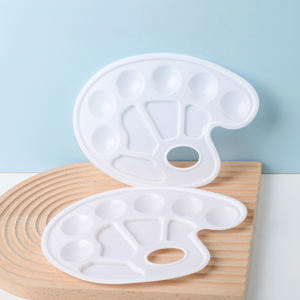 <span class=keywords><strong>Palette</strong></span> de peinture en plastique PP de couleur de forme de poisson à six yeux blanc personnalisé pour la peinture à l'huile d'aquarelle - Product Image 5