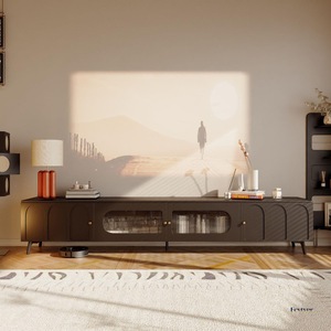Mueble de TV Moderno Estilo Francés, MDF, Almacenamiento, Mueble para Sala de Estar, Montaje en Suelo, Uso Doméstico - Product Image 1