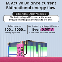 Système de gestion de batterie (BMS) ANT 10ADA 1A à équilibrage actif pour trottinette électrique, intelligent 5-10S 24V/36V 100A, compatible LifePO4 et Li-ion, avec communication BT et RS485