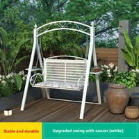 Fauteuil à bascule double suspendu en bambou pour l'extérieur, imperméable et résistant au soleil, pour jardin et cour