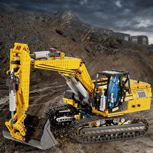 Jouet de construction éducatif excavatrice télécommandée OEM jaune en ABS, bras mobile, pelle, échelle 1:1, cadeau idéal, très vendu - Product Image 4