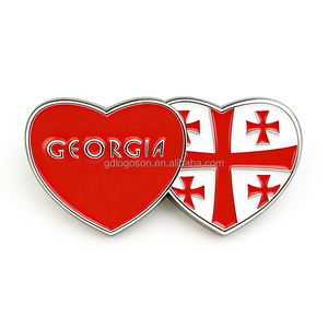 Porte-clés en métal en forme de cube sur le thème de la Géorgie - Porte-clés alphabet en émail rouge et argenté pour souvenir de voyage, cadeau touristique - Product Image 6