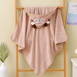 La serviette <span class=keywords><strong>de</strong></span> <span class=keywords><strong>bain</strong></span> pour enfants en velours corail doux absorbe l'eau Serviette <span class=keywords><strong>de</strong></span> dessin animé à capuche pour bébé à séchage rapide - Product Image 5
