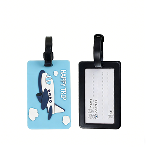 맞춤형 PVC 수하물 태그 식별 카드 홀더 라벨 여행용 판촉 선물 부드러운 고무 수하물 태그 - Product Image 3