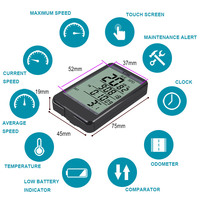 Harga pabrik spidometer sepeda komputer nirkabel sepeda Odometer Mph olahraga luar ruangan tahan hujan