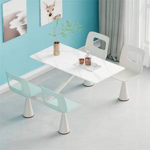 Juego de <span class=keywords><strong>sillas</strong></span> de mesa de comedor de cantina escolar moderna, muebles de <span class=keywords><strong>restaurante</strong></span> de metal para escuelas e instituciones - Product Image 6