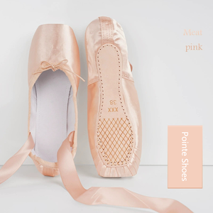 Chaussons de danse classique en satin et dentelle pour femmes et enfants, chaussures plates d'entraînement et pointes, outils essentiels pour l'entraînement <span class=keywords><strong>des</strong></span> filles - Product Image 1
