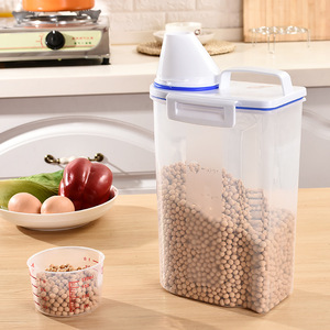<b>Rice</b> Storage <b>Container</b> 2.5L Rectangle With Handle Seal Lid For Grain Cereal Storage - Product Image 4