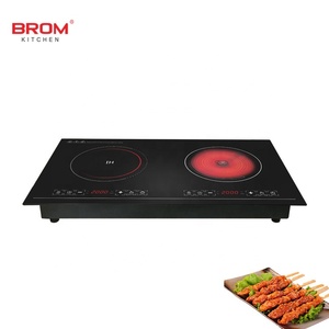 <span class=keywords><strong>Estufa</strong></span> de cocina de cerámica halógena con 2 quemadores integrados, Cocina de Inducción comercial, olla caliente eléctrica, cocina <span class=keywords><strong>infrarroja</strong></span> - Product Image 3