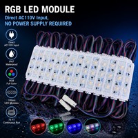 Module LED RGB étanche 3W AC110V 220V pour enseignes lumineuses, homologué UL, qualité commerciale, sans driver requis, extérieur/intérieur
