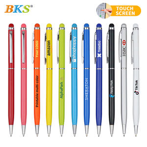 قلم جل مخصص بشعار BKS مخصص للترويج مع عرض معدني خيارات كتابة حبر أسود إعلانات ملونة مخصصة - Product Image 2