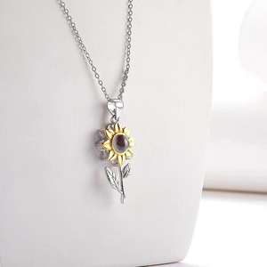 <span class=keywords><strong>Roney</strong></span> Comlor Oem-collar de girasol, luz de lujo, diseño de nicho, regalo de San Valentín, Plata de Ley 2023 - Product Image 2