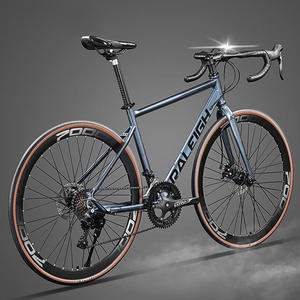 <span class=keywords><strong>Vélo</strong></span> de route 700C en alliage d'aluminium, cadre rigide, double frein à disque, 18 vitesses, fourche à suspension, capacité de charge de 160 kg, pédales à rouleaux, pour hommes adultes - Product Image 5
