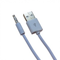 Kabel Data Audio/Video USB 2.0 Pria Senior 1 Meter 35mm, Tembaga Murni, Desain 4-bagian, Selubung PVC Bebas Halogen Rendah Asap, Tahan Lama