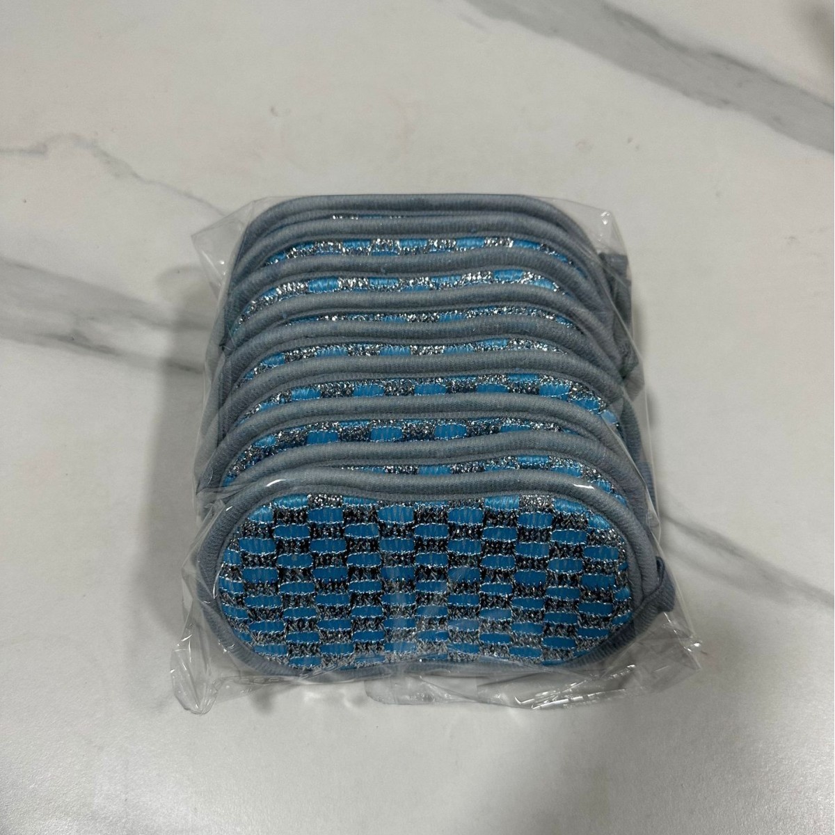 Neuf pièces bleues (sac OPP)